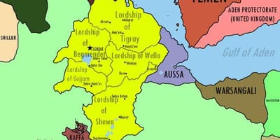 Карта на империя Етиопия