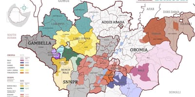Карта на Етиопия кафе