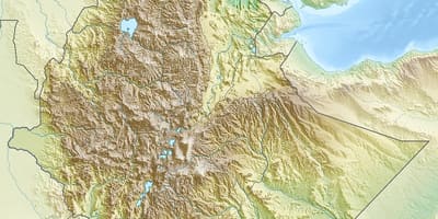 Карта Эфиопские планината