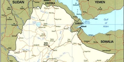 Карта на Етиопия картография 
