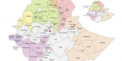 Эфиоп карта на региона